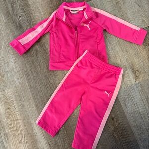Puma Fuchsia Tracksuit Ensemble
